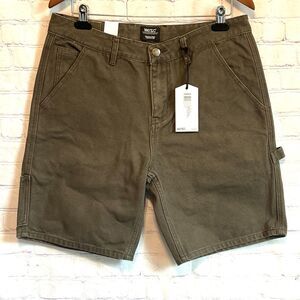 WeSC Carpenter Shorts Spring Canvas Adult Size 30 Mud Look Brown Denim NWT